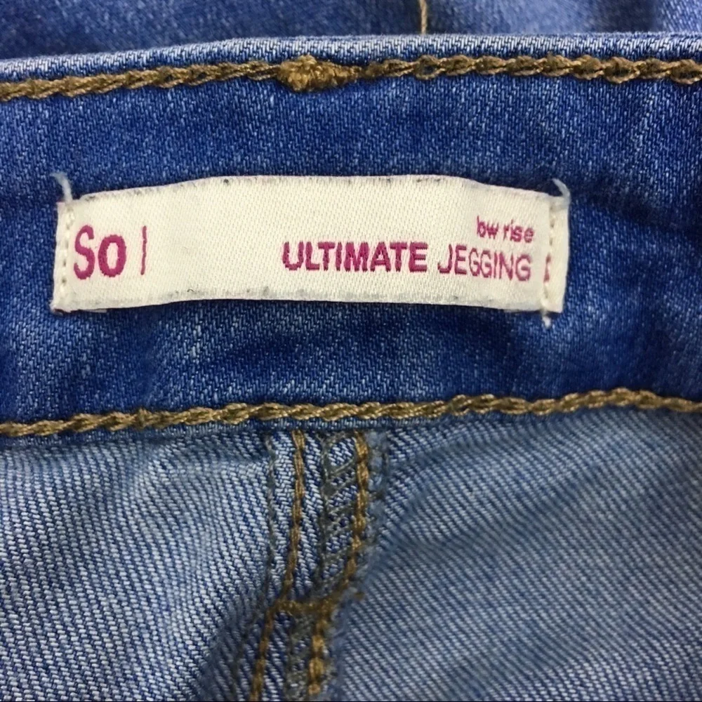 SO Jeans Low Rise Ultimate Jegging Skinny Slim Stretch Denim Size 7 Juniors